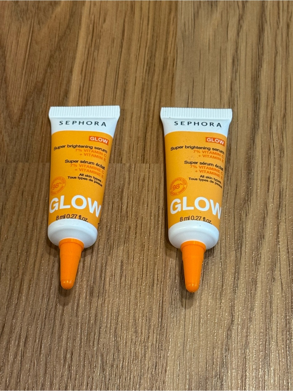 5 for $25 item ๐บ Mini Sephora Glow Super Brightening Serum x2 - Picture 2 of 3